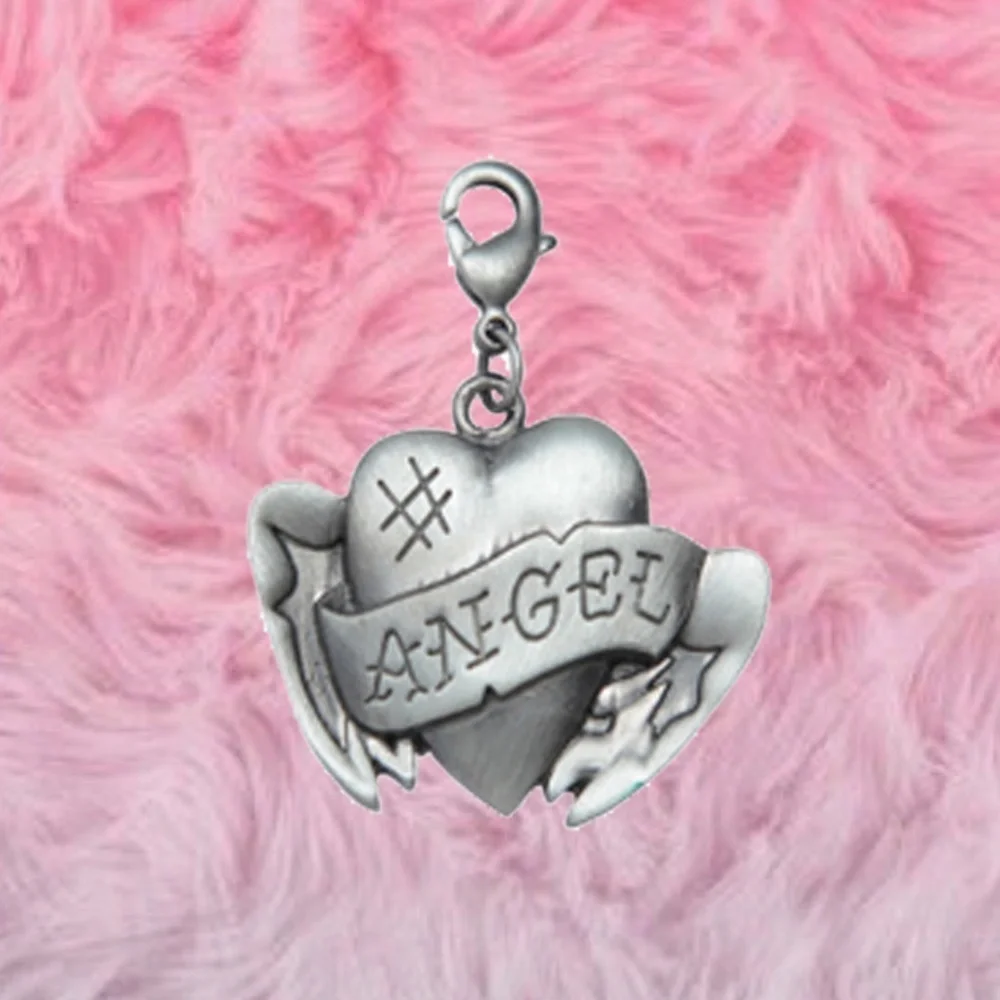 Underground Hound Angel Gun Metal Collar charm dog